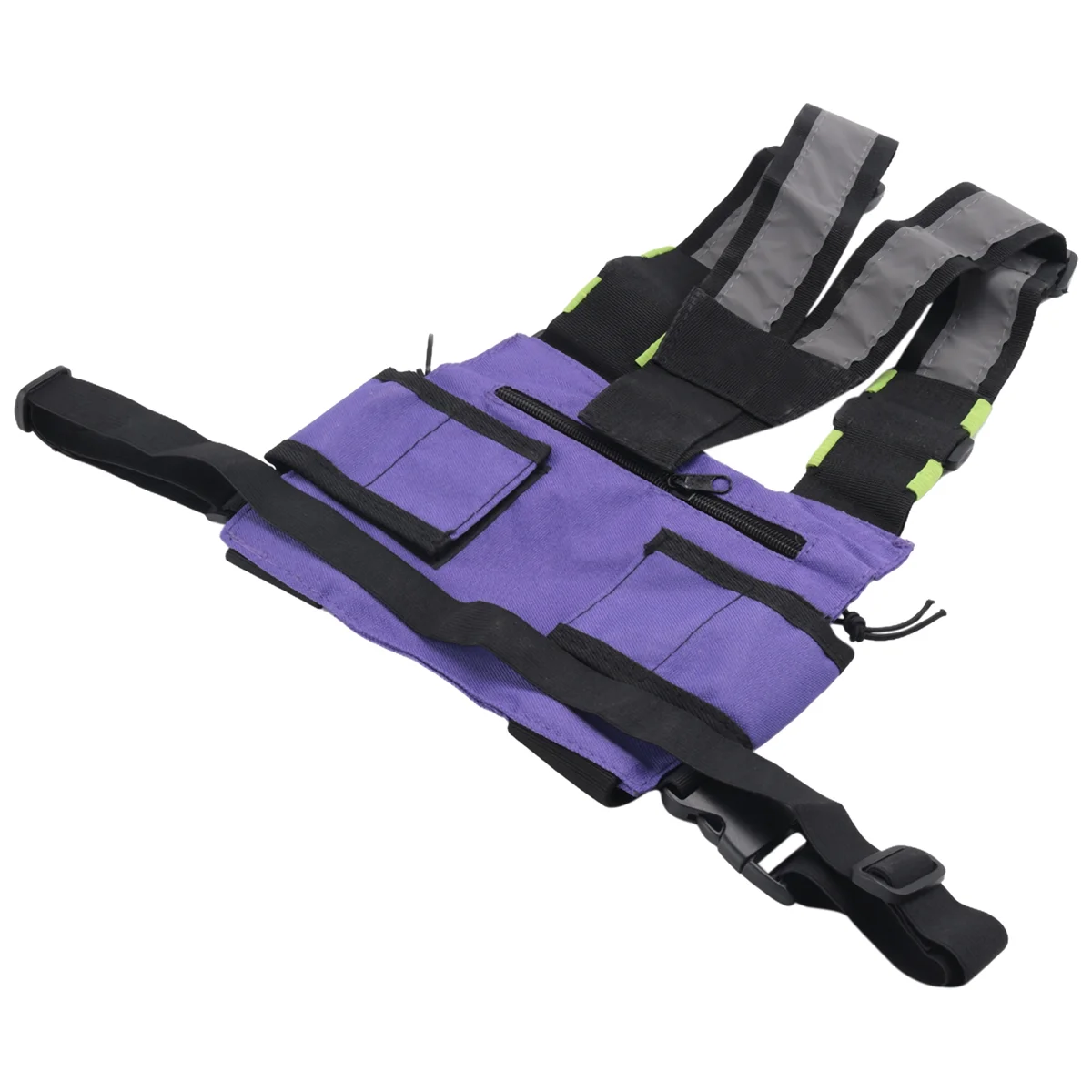 MARQ 워키 토키 더블 가슴 가방 라디오 반사 가슴 하네스 홀더 가방 조끼 장비 워키 토키 프론트 팩 파우치 케이스 C