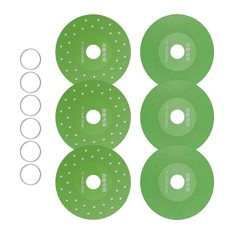 

Y42A-6 Pack 4.5 Inch (115Mm) Diamond Grit Rock Slab Grinding Disc For Cutting And Grinding Of Ceramics, Tiles And Marble