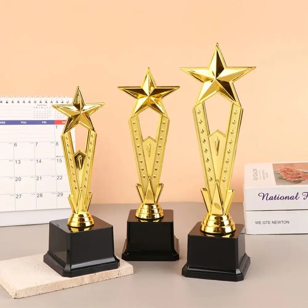 Golden Award Trophy Plastic Singing Dancing Competition Reward Prize Cup Craft Souvenirs School Rewarding Supply