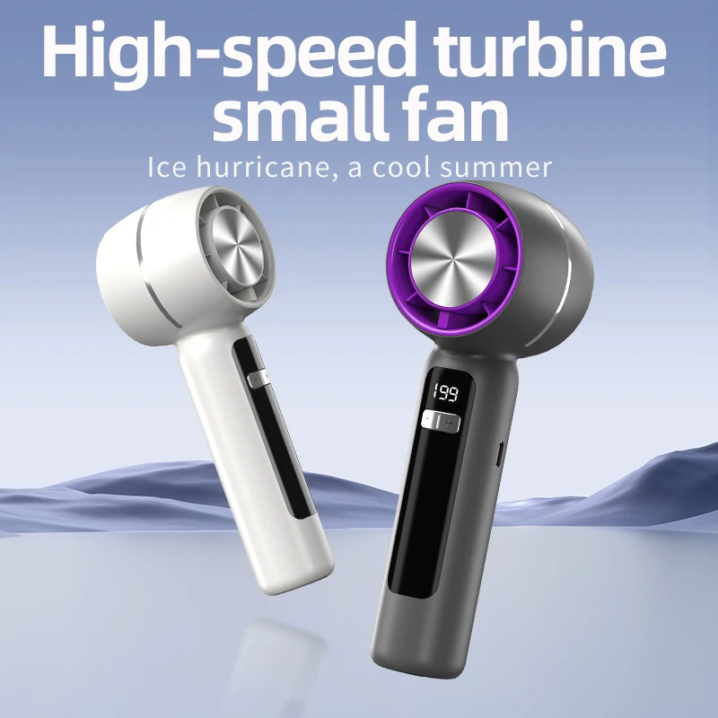 

Mini Portable Handheld Fan Rechargeable Turbo Cooling Fan High Speed Desktop & Pocket Fan for Outdoor Travel Office
