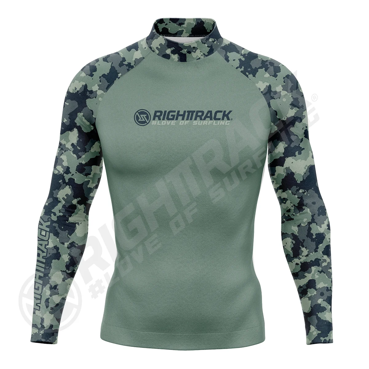 HotSale Rashguard męskie topy surfingowe lato UPF50 + druk cyfrowy Lycra stroje kąpielowe kostiumy kąpielowe RIGHTTRACK odzież do sportów wodnych