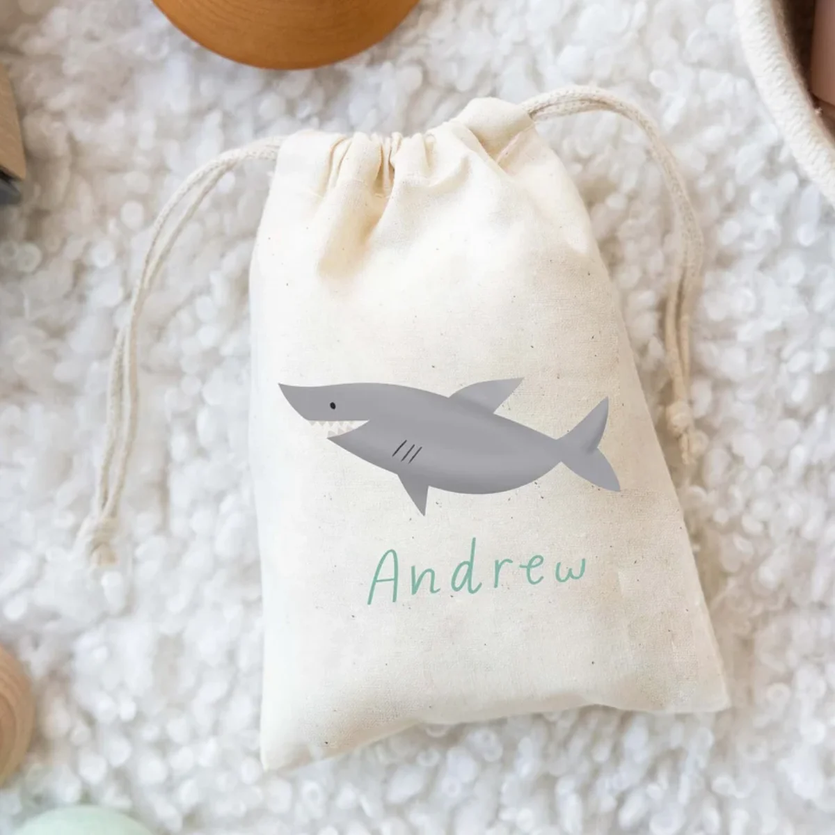 20 PCS Shark Party Favor - Under the Sea Birthday Bag - Kids Goodie Bag -Customized Game Day Bag -Childrens Name Bag -Kids Party