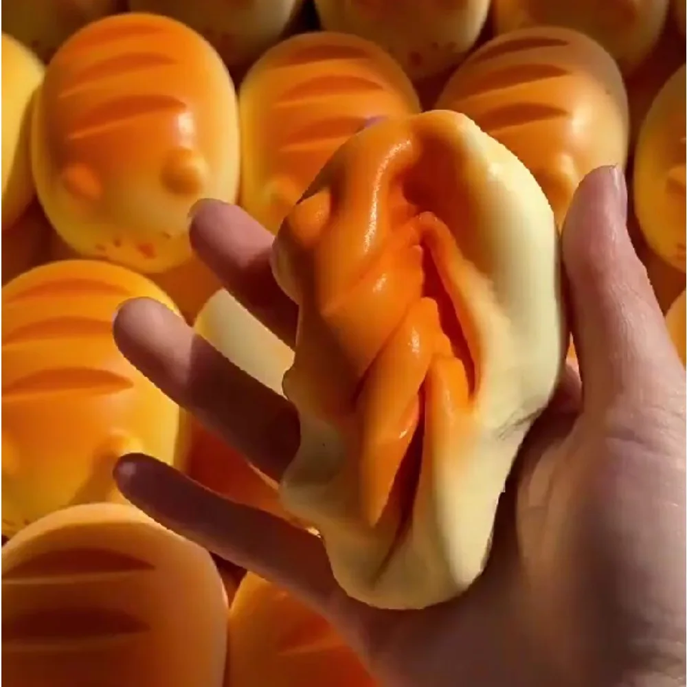 Squishy simulé chat pain presser jouet doux soulagement du stress lente augmentation sensorielle Fidget pour l'anxiété tdah autisme cadeaux pour les enfants