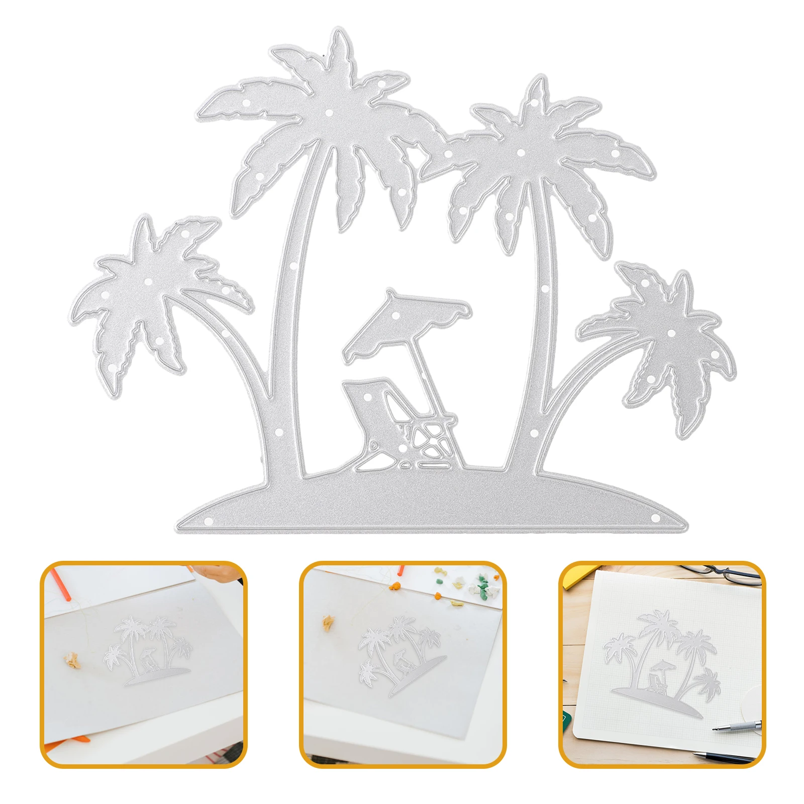 

Coconut Embossing Metal Die Cuts Beach Tree Stencil Cardmaking Craft Supplies Reusable Mold DIY Paper Cutting Tool