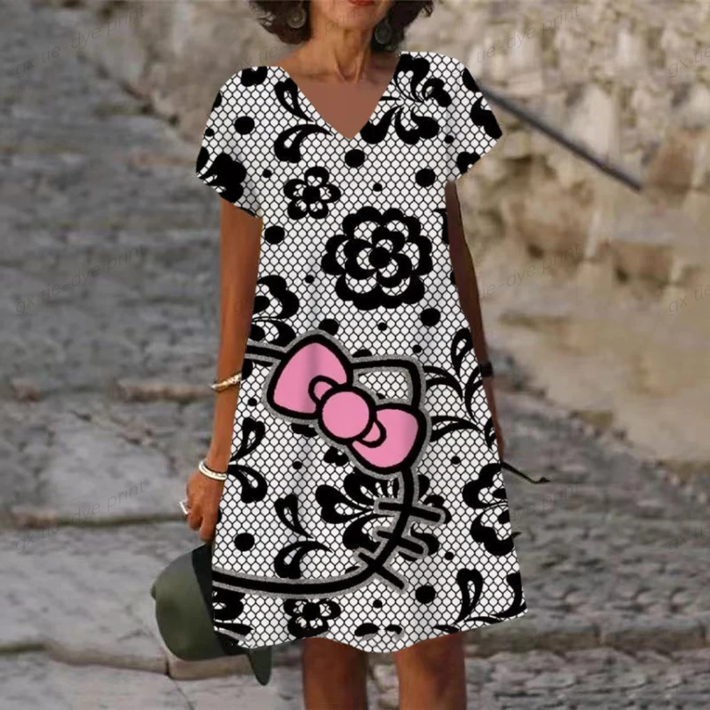 

Женское платье Hello Kitty, женское летнее платье, женские трендовые платья для выпускного вечера, Роскошный дизайнерский летний женский сарафан