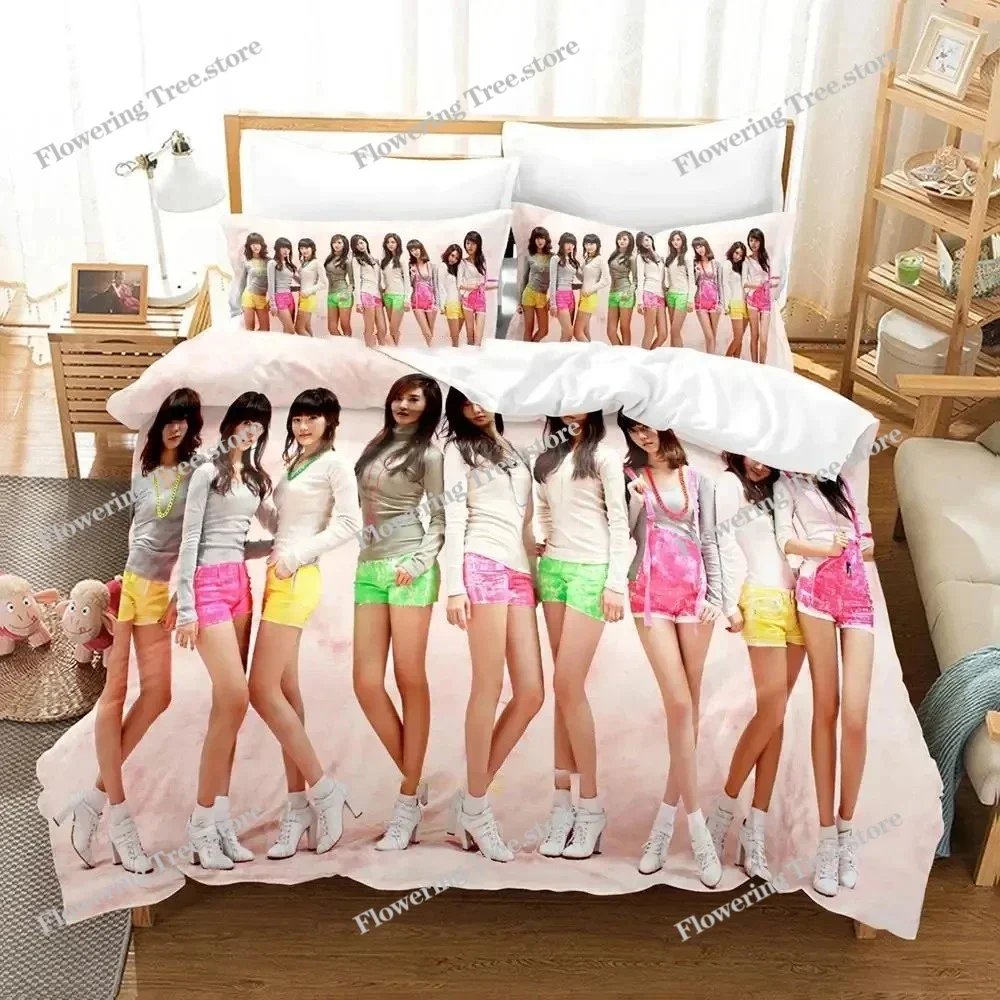 Kpop Girls Generation Bedding Set Duvet Cover Bed Set Quilt Cover Pillowcase Comforter King Queen Size Boys Adult Bedding Set