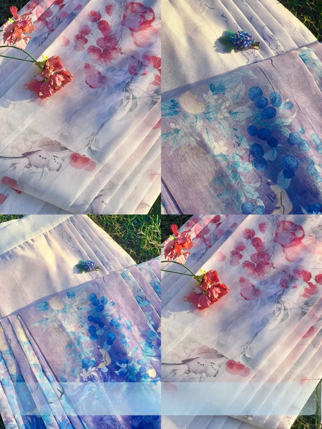 

Длинная юбка ханьфу в стиле династии Мин XLS24B063 – для женщин 25-35 лет, полиэстер