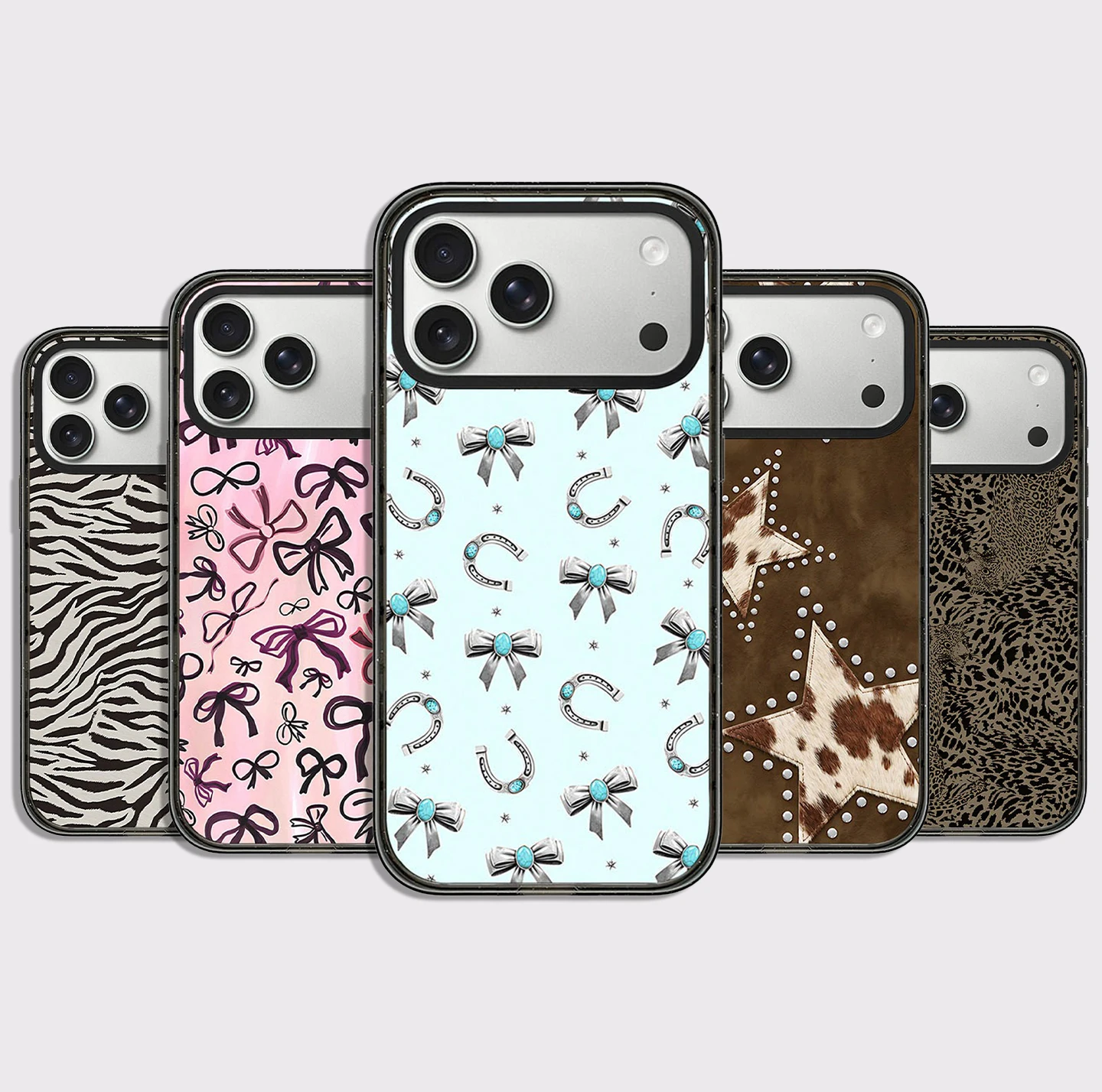 Leopard Horse Hoof Pattern Impact Black Border Magnetic Cover for IPhone 13 14 15 16 17 Pro Max Case for IPhone 17 Air