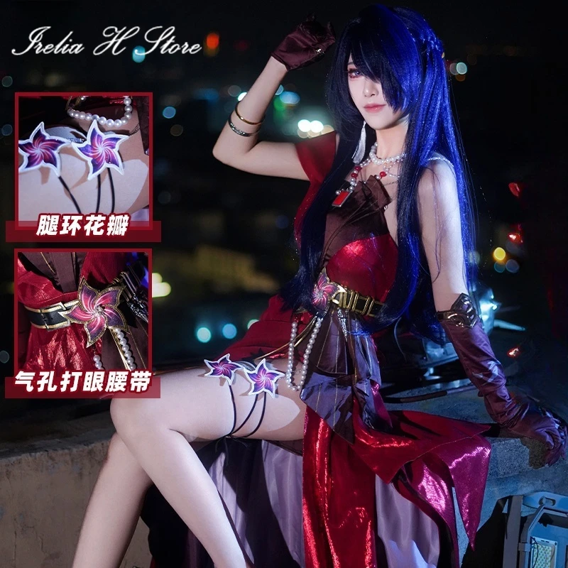 

Irelia H Honkai: Star Rail Acheron Cosplay Costume Game Raiden Bosenmori Mei Sexy Red Dress Halloween Costumes Female