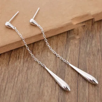 BF CLUB 925 sterling zilveren oorbellen voor vrouwen trendy waterdruppel lange kwast oorbel sieraden voorkomen allergie feestaccessoires