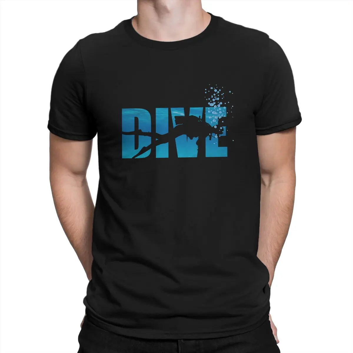 

Scuba Diving Diver Dive Under Sea Tshirt Homme Men's Clothing Polyester T Shirt For Men