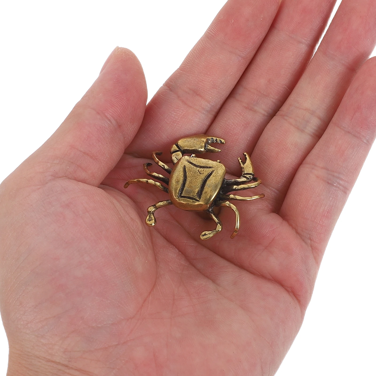 

Mini Brass Crab Drawer Pull Handle Ocean Theme Cabinet Knobs Vintage Retro Style Decorative Hardware for Kitchen Wardrobe