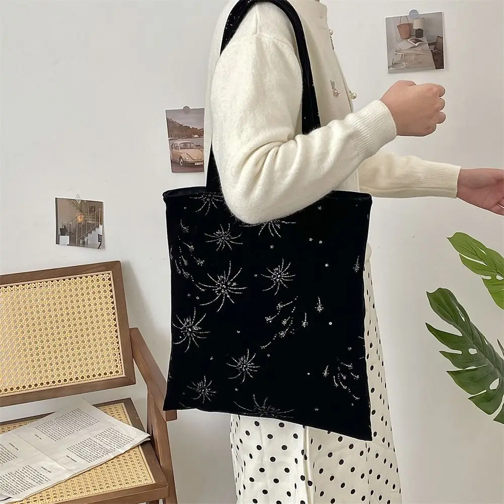 

Women Embroidery Tote Bag Sweet Printing Shoulder Bag Casual Handbag