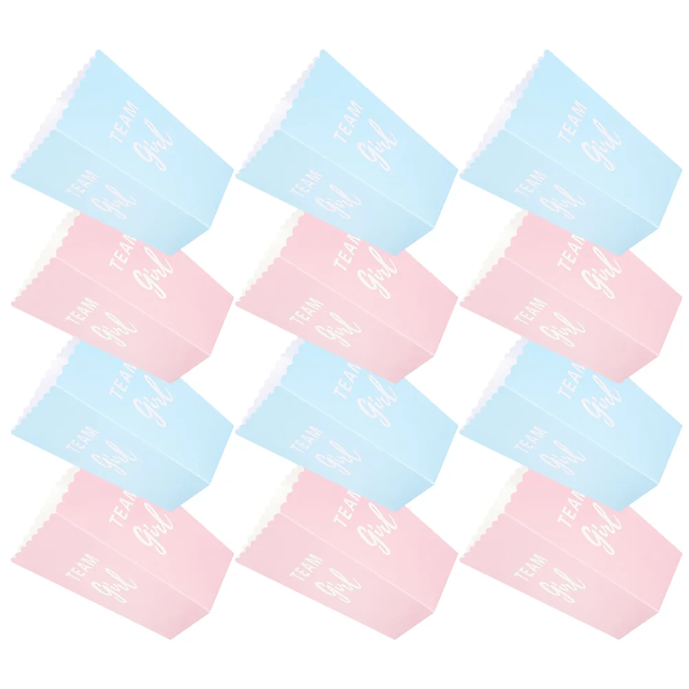 24 Pcs Gender Reveal Decorations Paper Popcorn Boxes Girl Container Holder Pink