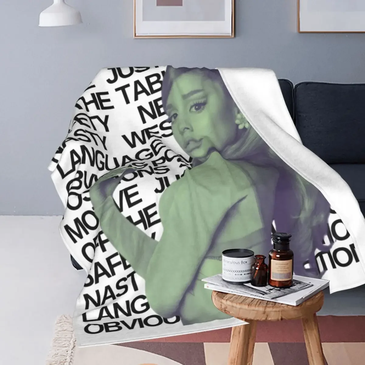 Ariana Positions Blanket Flannel Grande Song Music Ultra-Soft Throw Blankets for Airplane Travel Bedspread