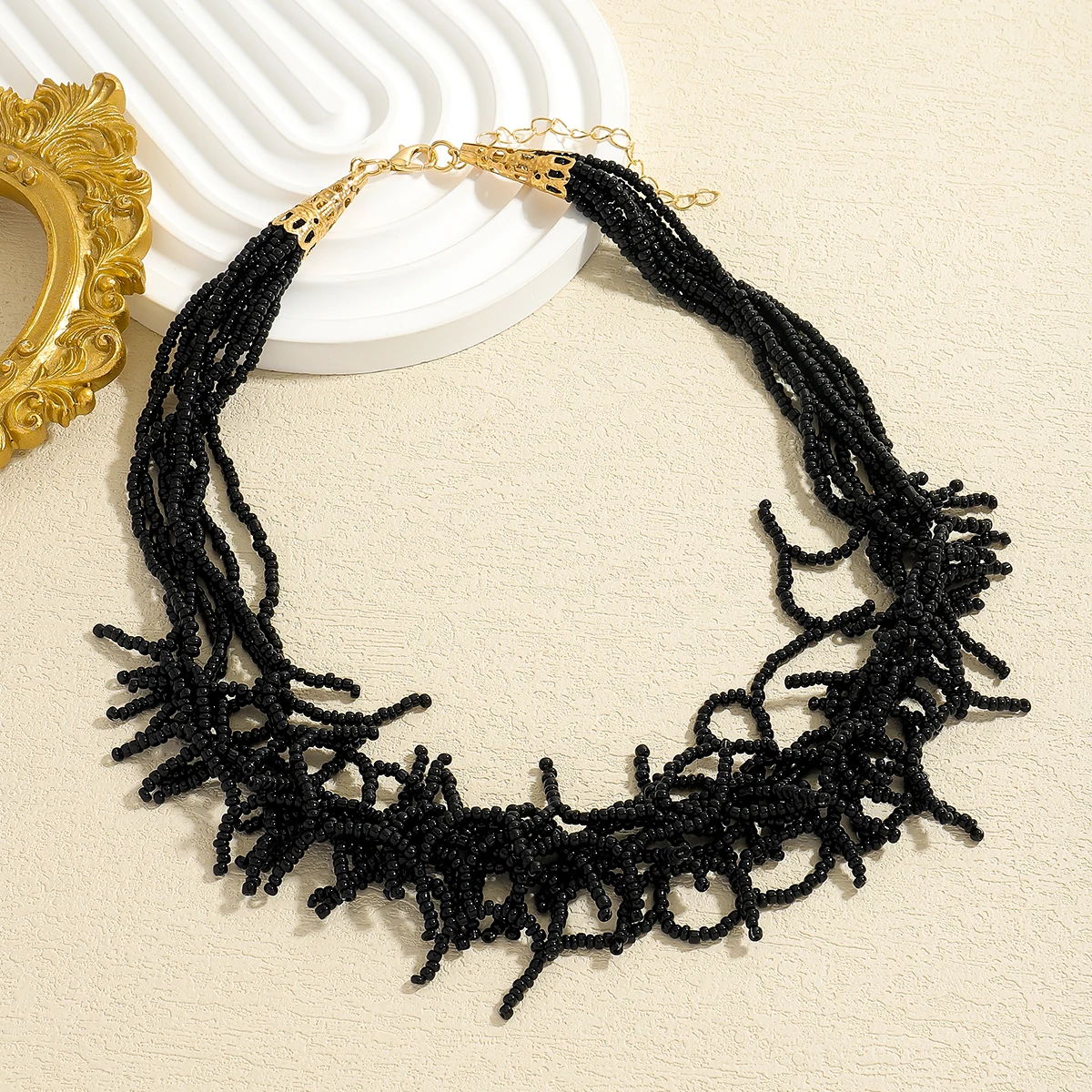 

2025 New Bohemia Ethnic Retro Multilayer Necklace For Wome Fashion Colorful Beads Coral Jewelry Vacation Sea Beach Accessories