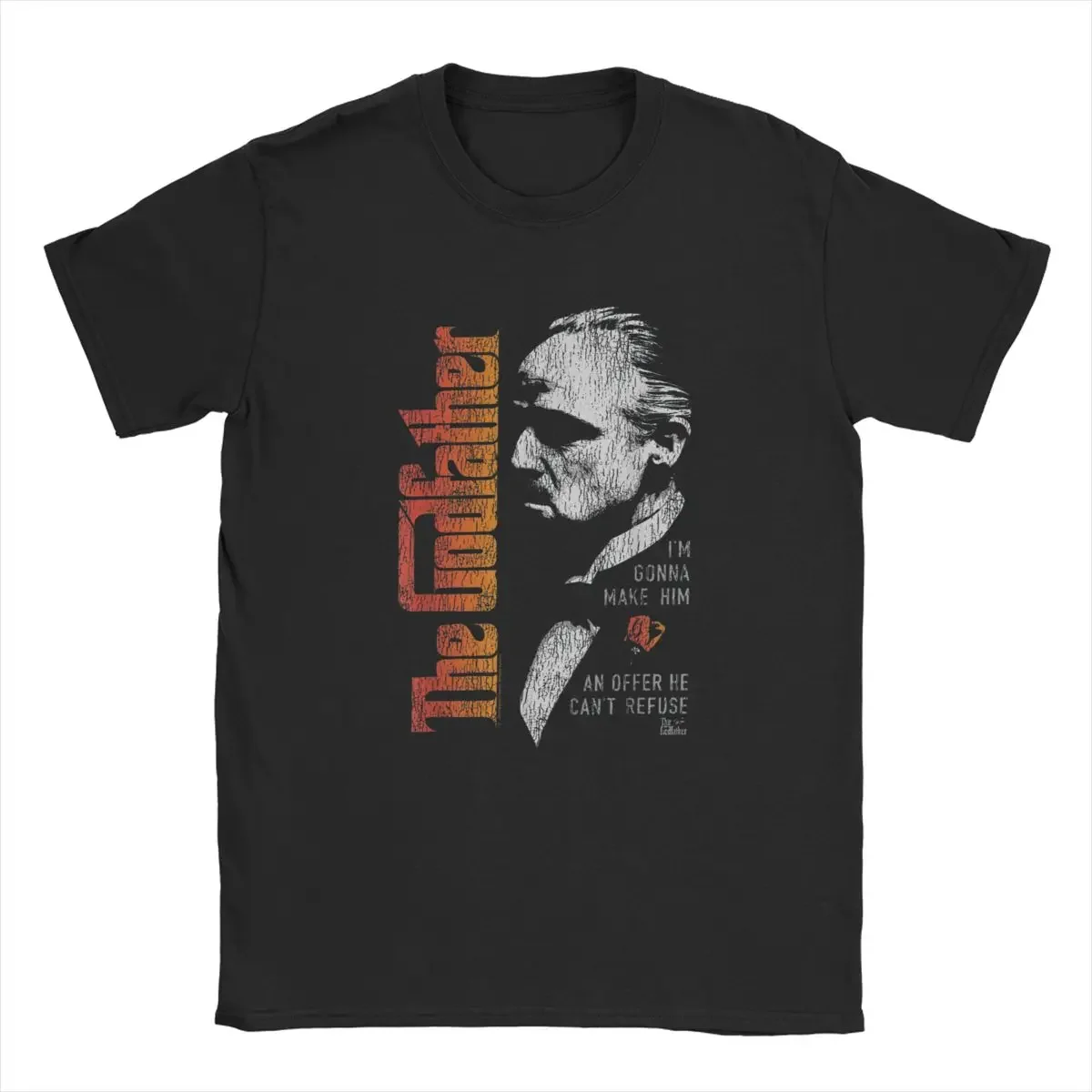 Magliette da padrino da uomo Don Vito Corleone citazione di film Harajuku T-shirt girocollo Vintage a maniche corte in puro