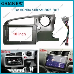 10 Inch Car Frame Fascia Adapter Android Radio Dash Fitting Panel Kit For Honda Stream 2006-2013