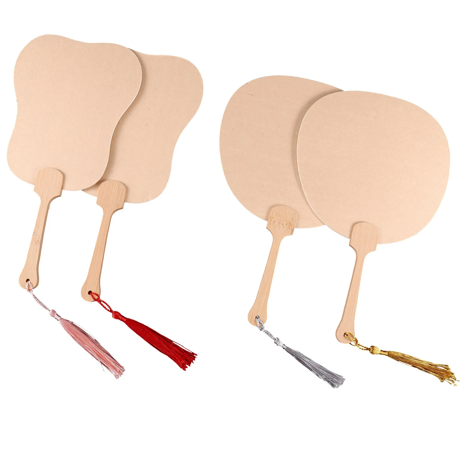 4 قطعة مراوح صغيرة فارغة الكتابة على الجدران مراوح اليد دهان داي مجموعات الحرفية للأطفال الكبار مشاريع فنية حفل زفاف تفضل مروحة الزخرفية