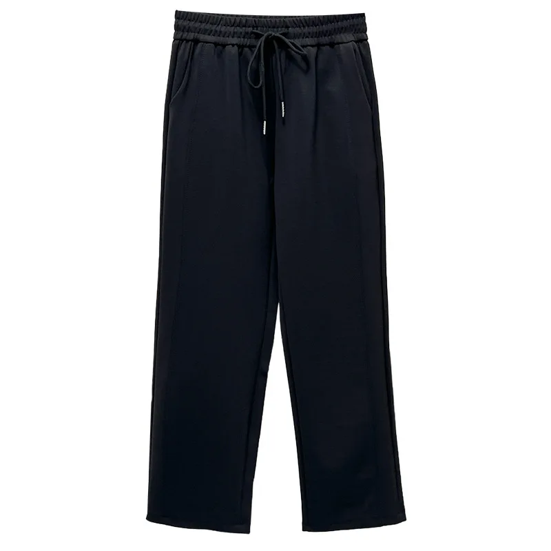 

XXXXL модные женские прямые брюки больших размеров, новые осенние простые утолщенные универсальные повседневные брюки 26008