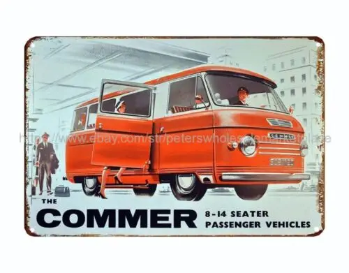 

living wall decor 1956 Commer 8-14 Seater Passenger Vehicles metal tin sign