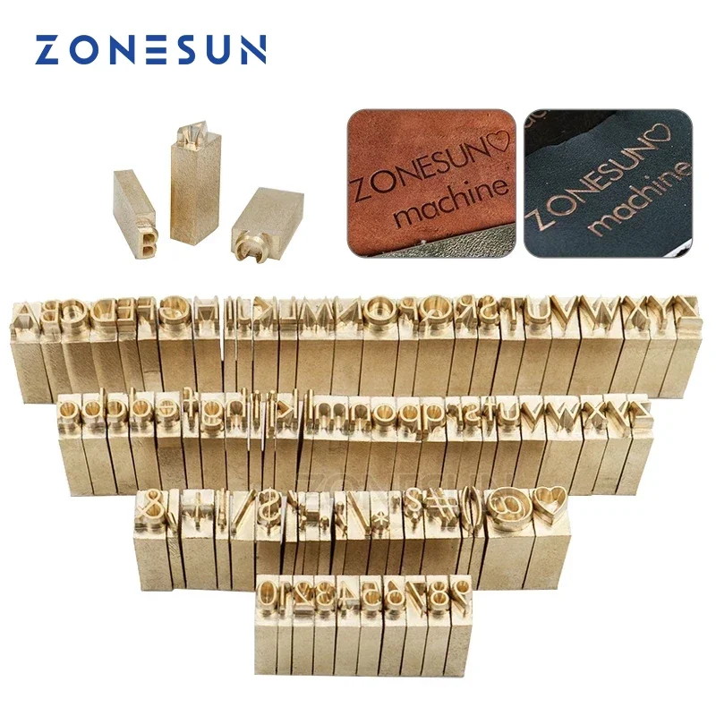 ZONESUN Metal Brass Mould Wood Leather Stamp Custom Letter Design Branding Plates Plastic Cake Bread Mold Heating Embossing Tool