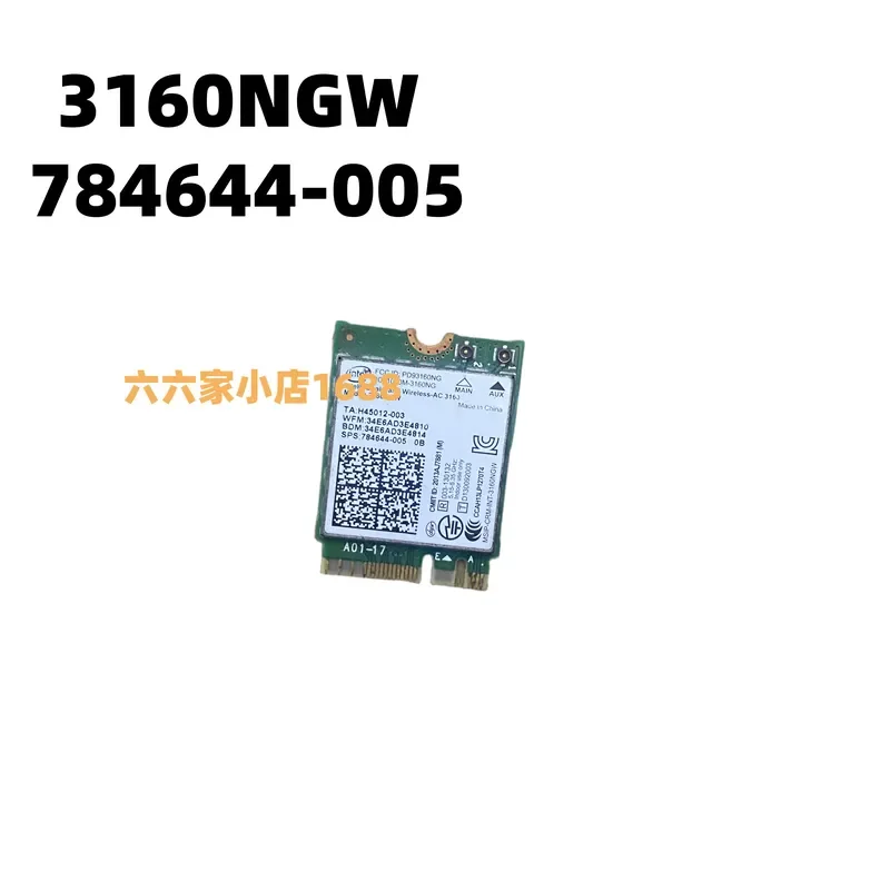Wireless Network Interface Card 3160NGW for HP X360 13-S 11-K 15-AB MSI GE72 GE62 Laptop WiFi Adapter Replacement