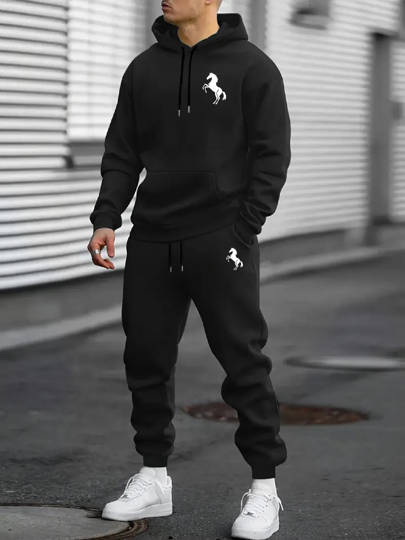 Hot‑selling Men 2‑Piece Hoodie Tracksuit, Trendy Must‑have Autumn Winter Outfit, Comfortable Versatile For All Occasions