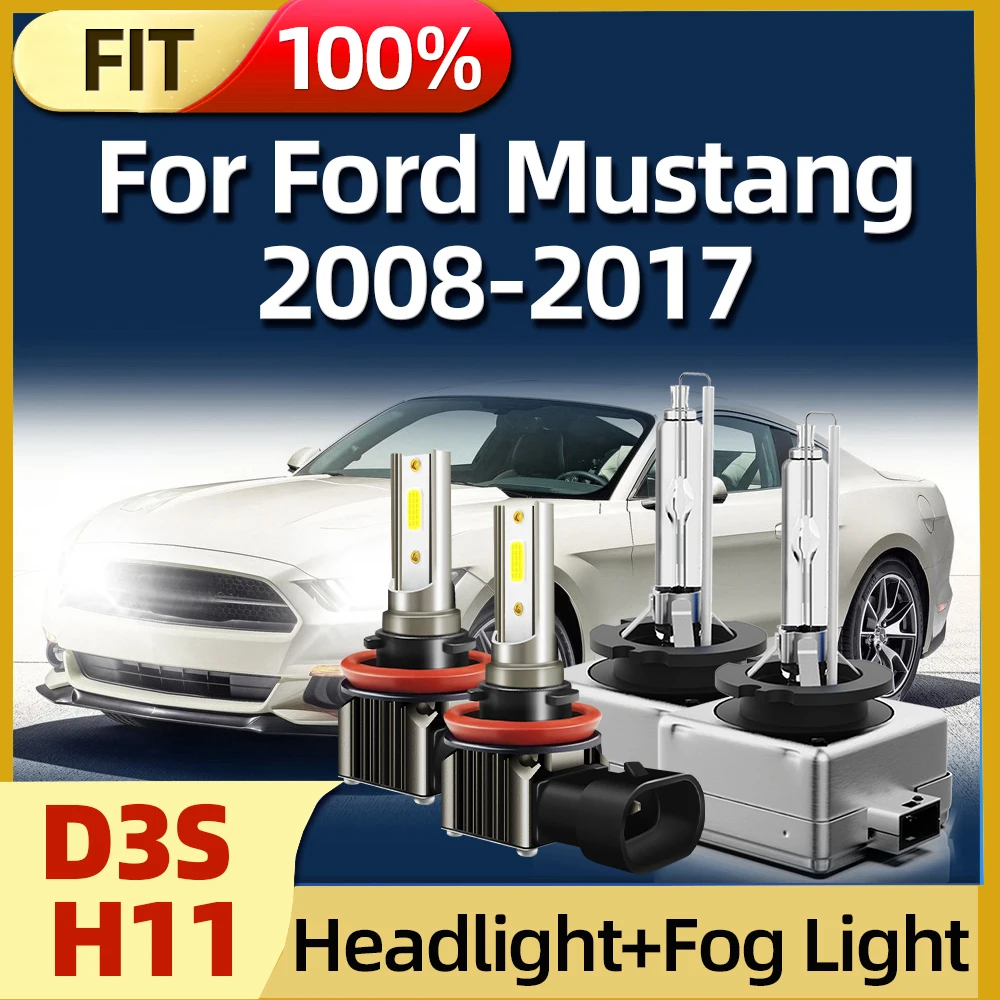 

Ксеноновые лампы для Ford Mustang HID D3S, автомобильная фара 6000K, автомобильные лампы головного света H11 2008 2009 2010 2011 2012 2013 2014 2015 2016