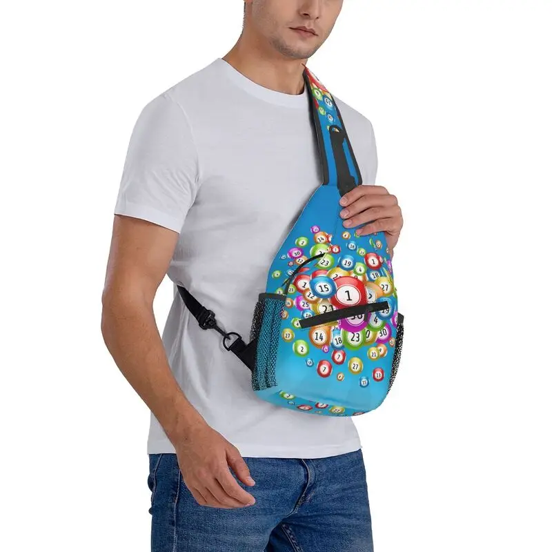 حقيبة ظهر Cool Hot Game Best Play Bingo Sling Crossbody للرجال حقيبة كتف على الصدر للسفر وركوب الدراجات