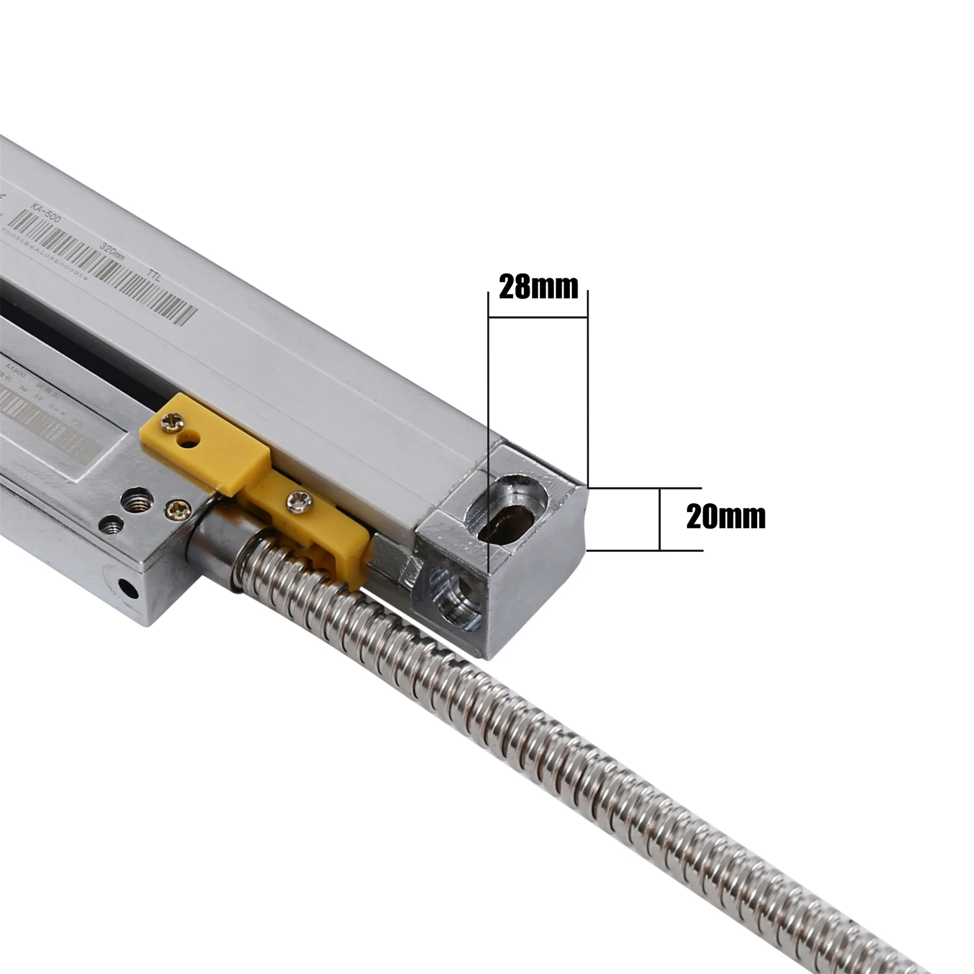 Imagem -03 - Escala Linear Fina Sino-mini Ka500 470 mm 520 mm 0.001 mm 0.005 mm Ttl Ka500 1um 5um Codificador Pequeno Fino Ótico Sensor de Régua Grating