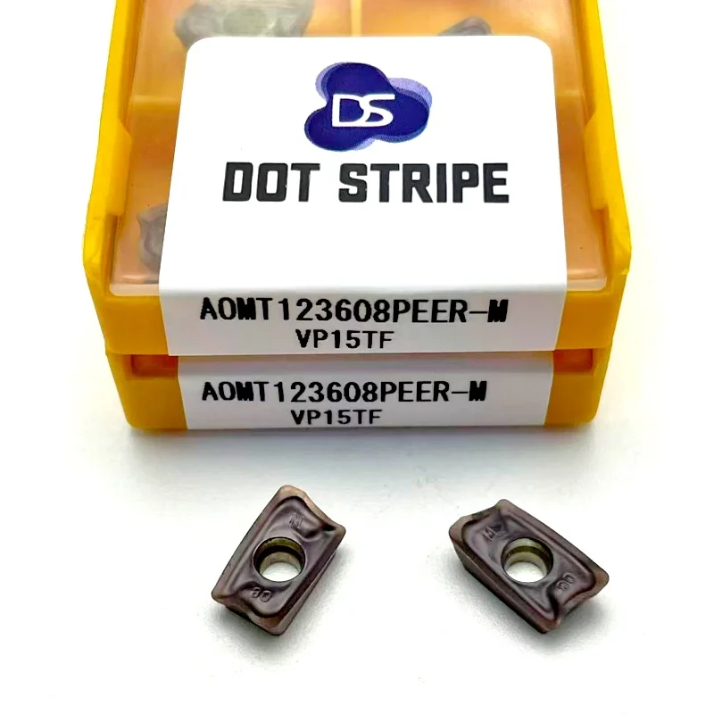 كربيد إدراج AOMT123608 PEER M VP15 جودة عالية AOMT 123608 CNC الميكانيكية قاطعة المطحنة مخرطة كربيد أداة تحول أداة #6