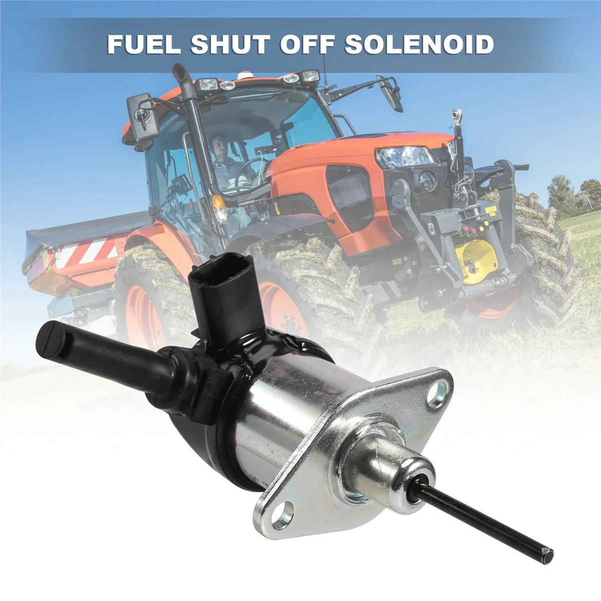 Combustível desligado solenóide, Kubota D1503, D1703, D1803, Trator Mower Substituir, 12V, 1A021-60017