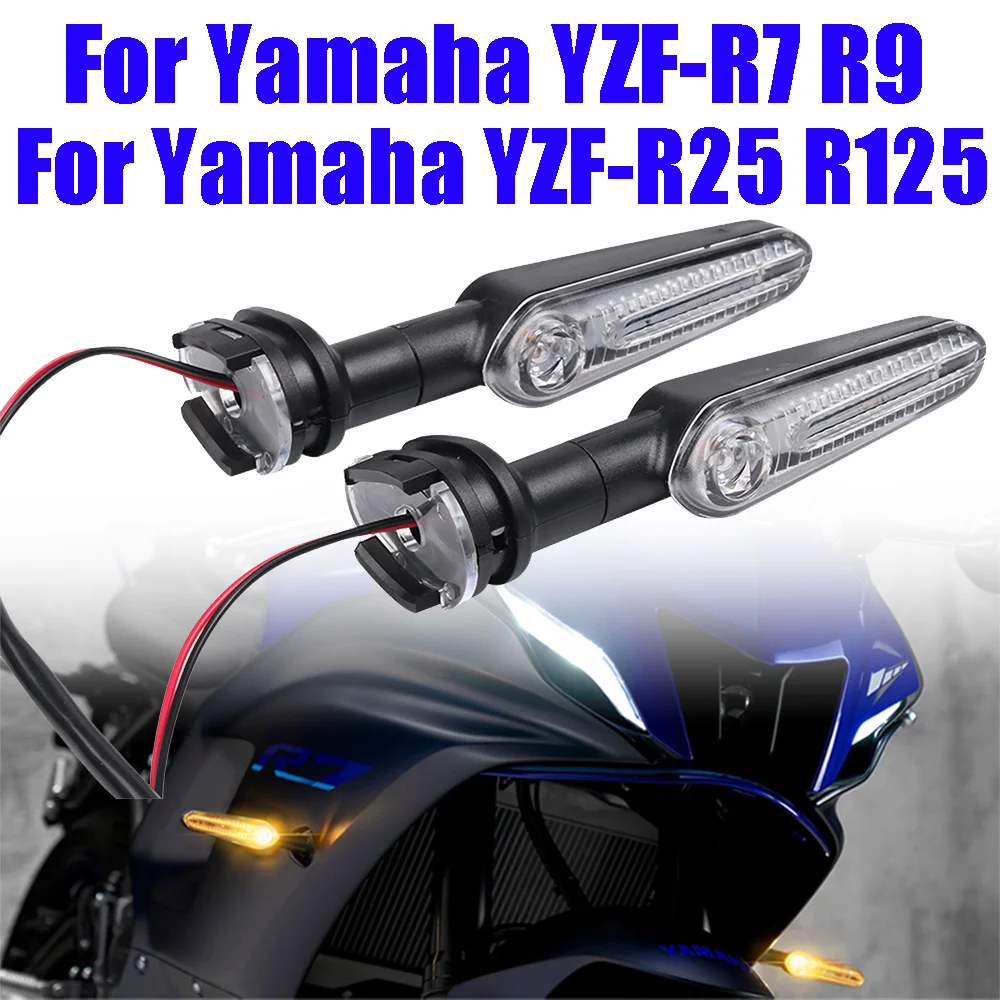 For YAMAHA YZF R7 R9 R25 R125 Motorcycle Accessories Front Rear LED Turn Signal Light Indicator Directional Flasher Blinker Lamp