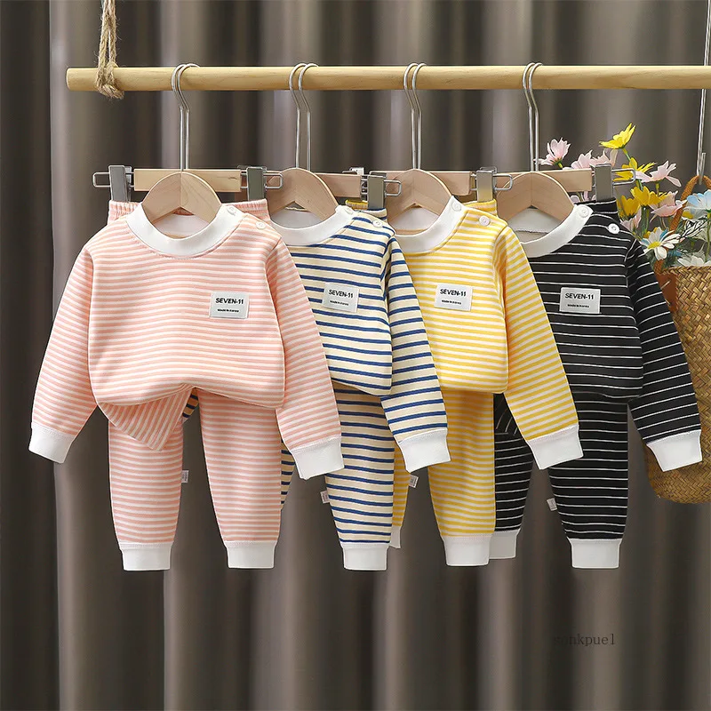 Baby Set Plush Children's Pajamas Keep Warm in Winter Long Sleeved Tops +Pants Pajamas for Boys and Girls Casual Wear