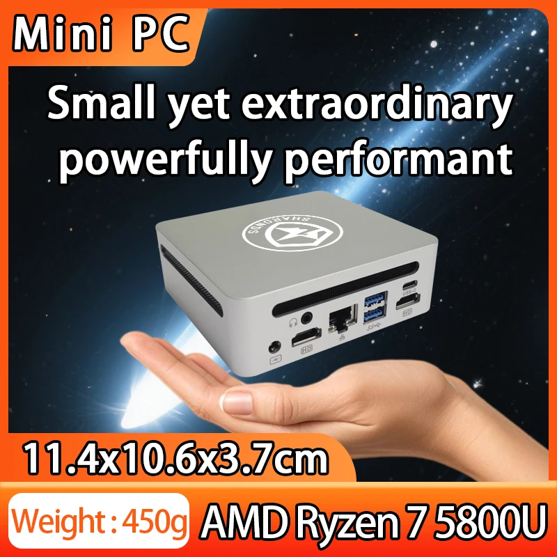 Мини-ПК Windows 11 Pro AMD Ryzen7 5800U