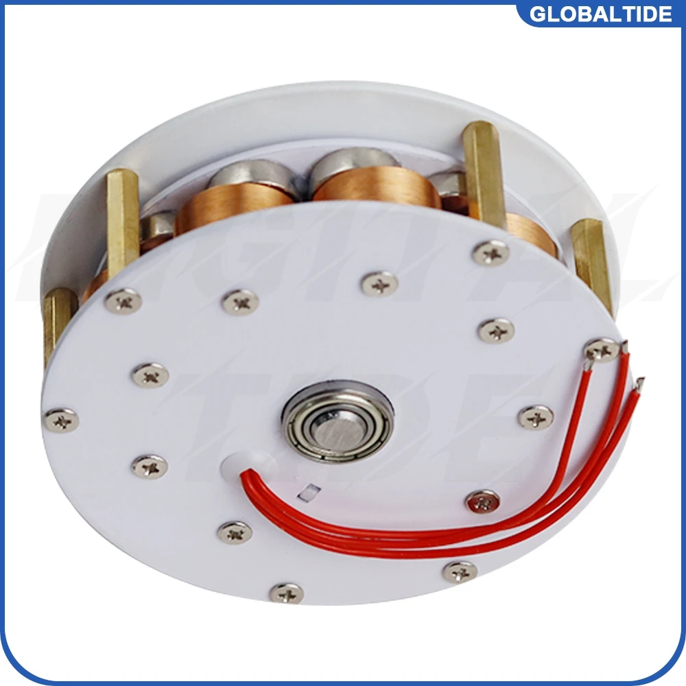 50w Mini Disc Iron Core Generator Strong Magnetic Low Speed Multi-pole Three-phase AC Generator 100-650RPM