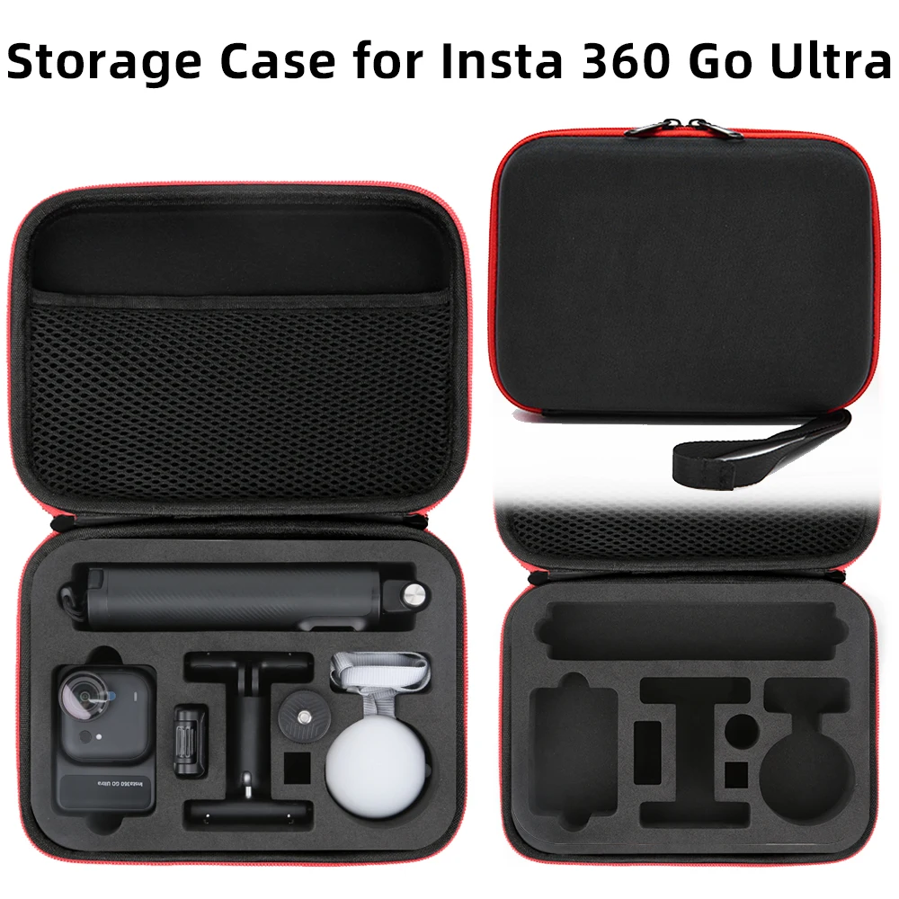 Handtasche für Insta360 Go, ultra-tragbare Reise-Aufbewahrungstasche, Kamera-Zubehör, Schutz, PU/Nylon-Material, Hartschalen-Etui