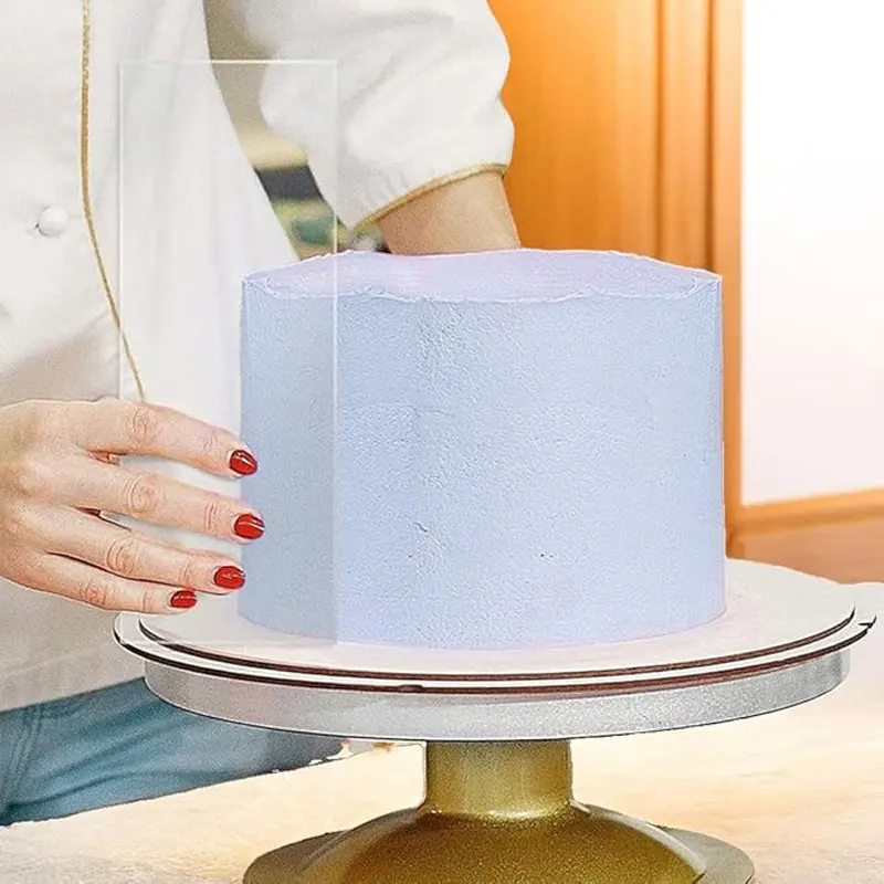 11.81 and 7.87 Inch Large Transparent Acrylic Cake Scrapers Are Smoother Rectangular Home That Tools Kitchen Accessories - view 6