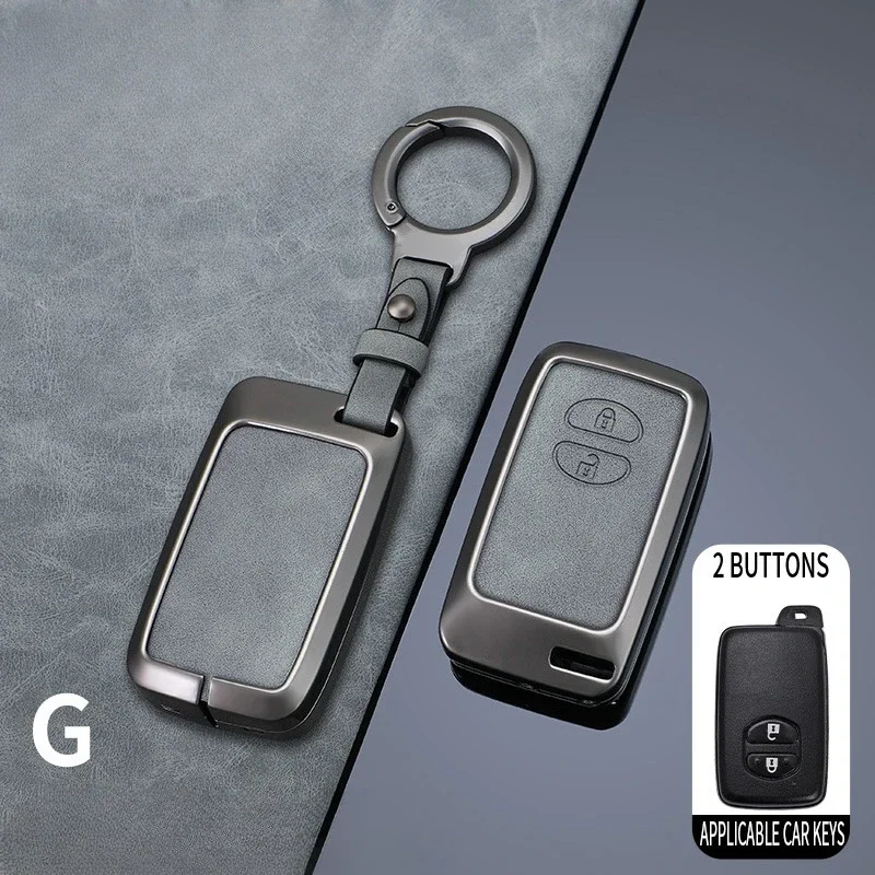 Zinc Alloy+Leather Car Key Case Cover for Toyota Prius 30 Alpha Aqua RAV4 Land Prado Cruiser Auris Highlander for Subaru Foreste