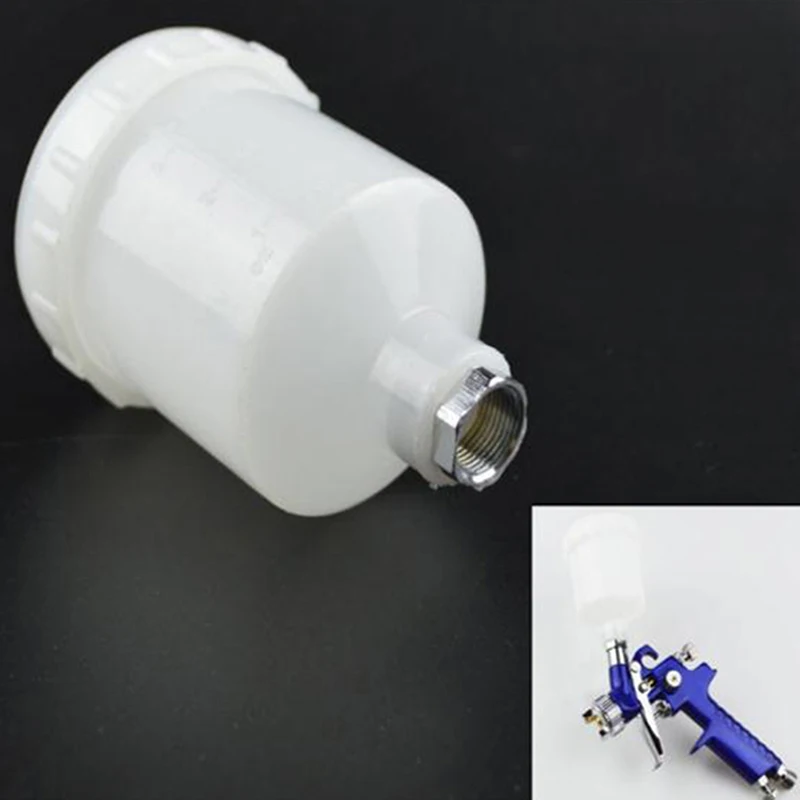 Hot Sale 125/250/600ml Plastic Spray Paint Cup Sprayer Cup Air Gravity Feed Paint Spray Pot Thread Connector For Spray Parts