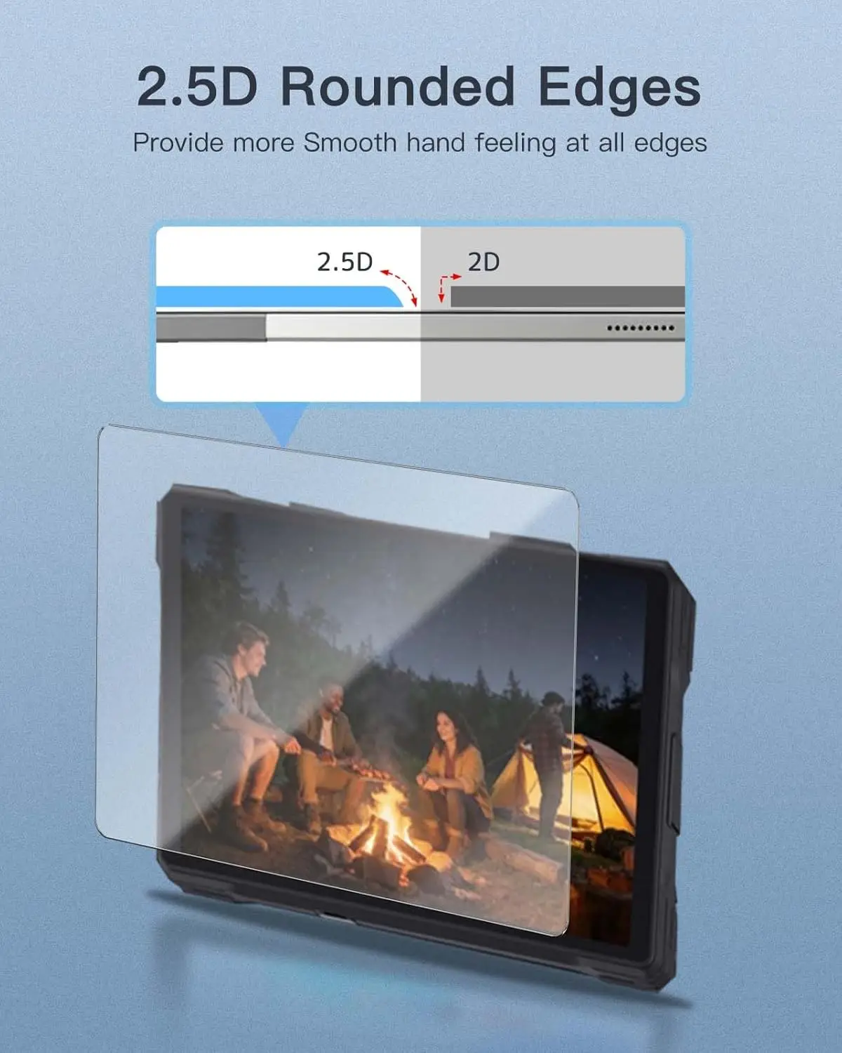 2.5D 9H Tempered Glass Screen Protector Screen Protective Film for 8849 TANK PAD E Unihertz /PAD Ultra 8849 Tablet 10.95 Inch