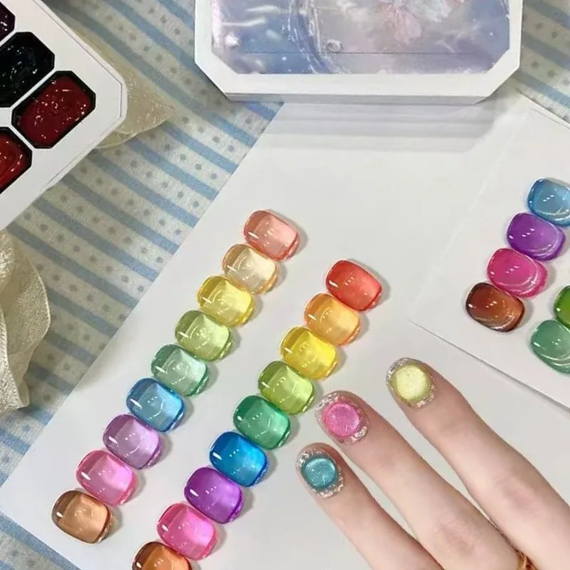 1pc  Summer Candy Jelly Color Solid Nail Polish Gel 9 Colors Nail Gel - Strong Setting Gel, Transparent Jelly Color, image 6