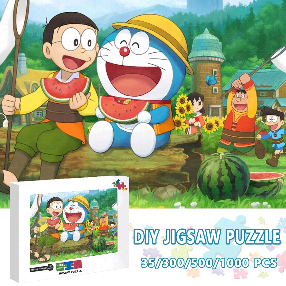 

Anime Jigsaw Puzzle for Kids & Adults Doraemon Big Bear Wood Puzzle Jigsaw 35/300/500/1000 Pcs Puzzle Kids Birthday Gifts