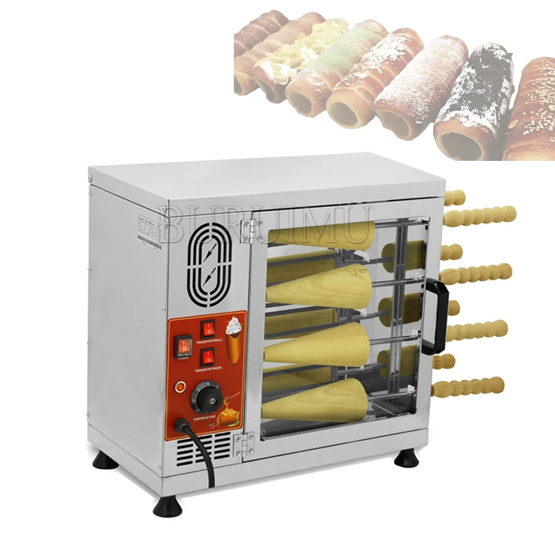 Electric Chimney Bread Roll Baking Machine Rolling Waffle Crispy Machine Crispy Ice Cream Cone Machine