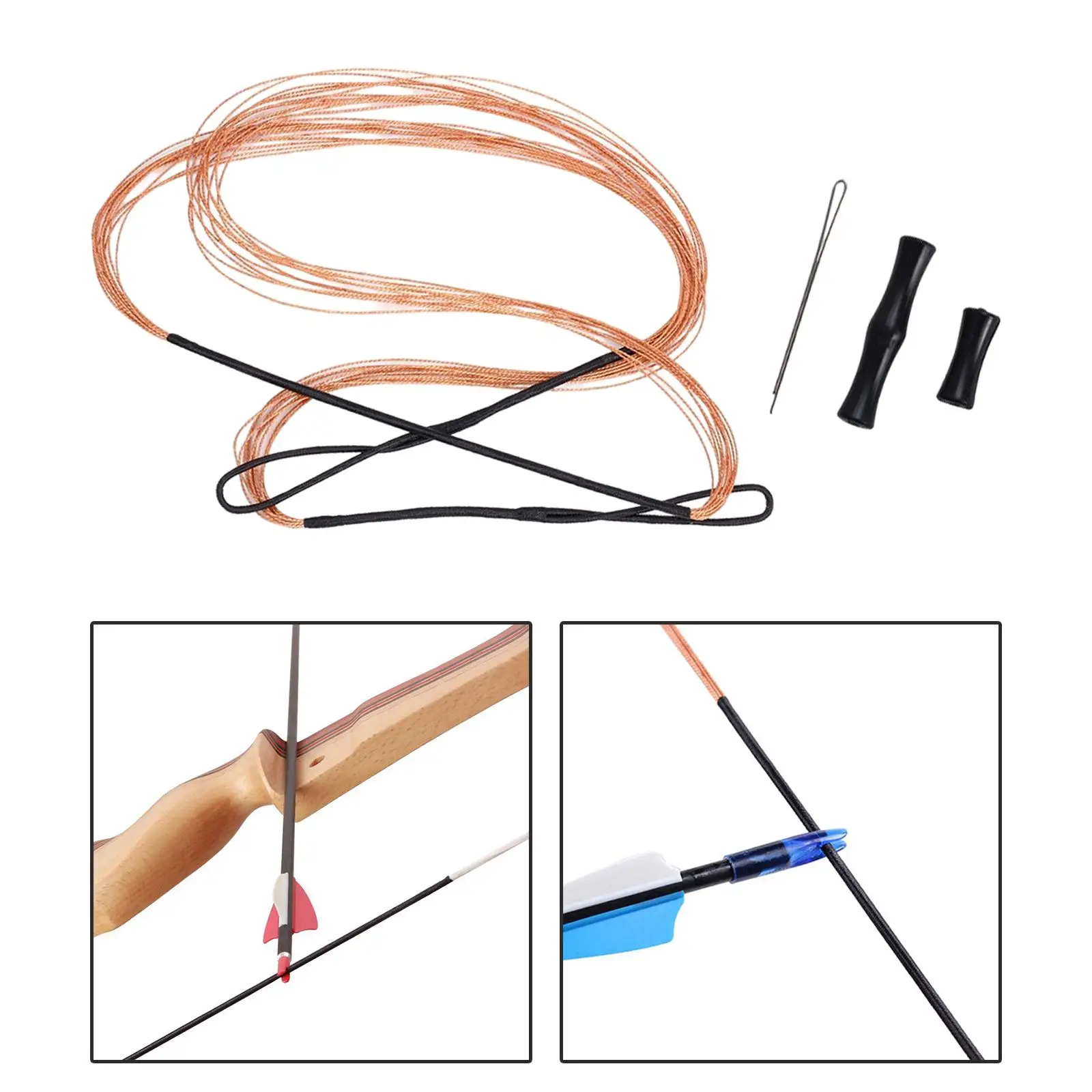 Recurve Bow String and Finger Saver, 50inch Archery Bowstring, Universal Archery