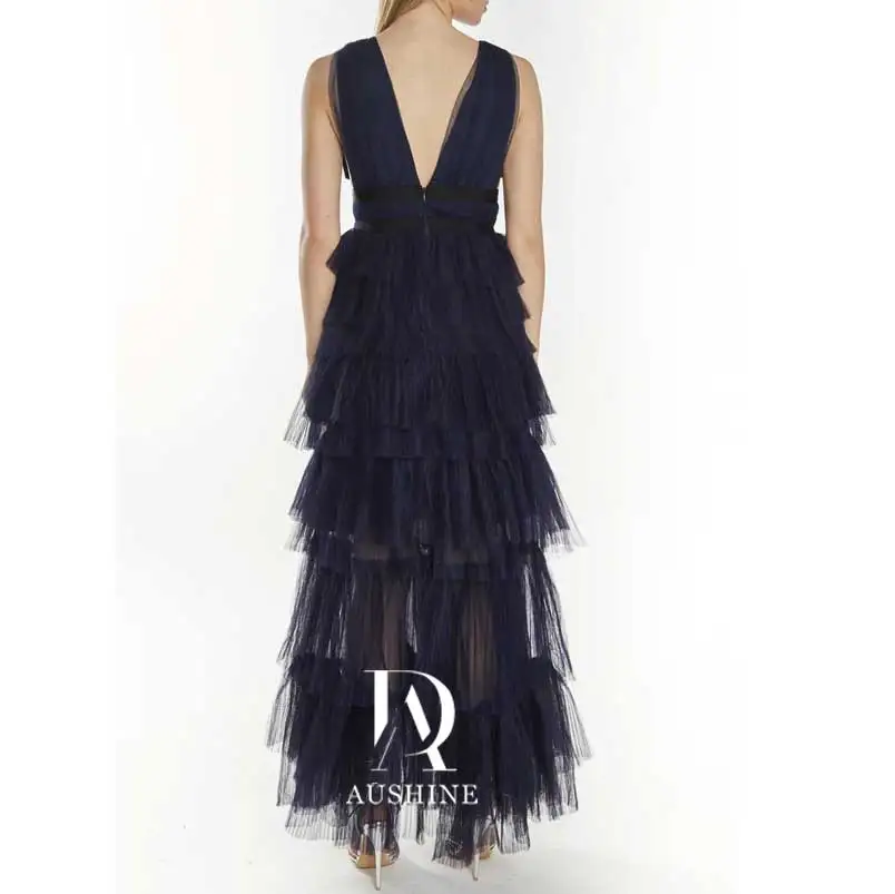 Aushine Customized Birthday Evening Dress Ankle Length Sleeveless Summer Elegant Wedding Party Gowns For Women Arab 2024