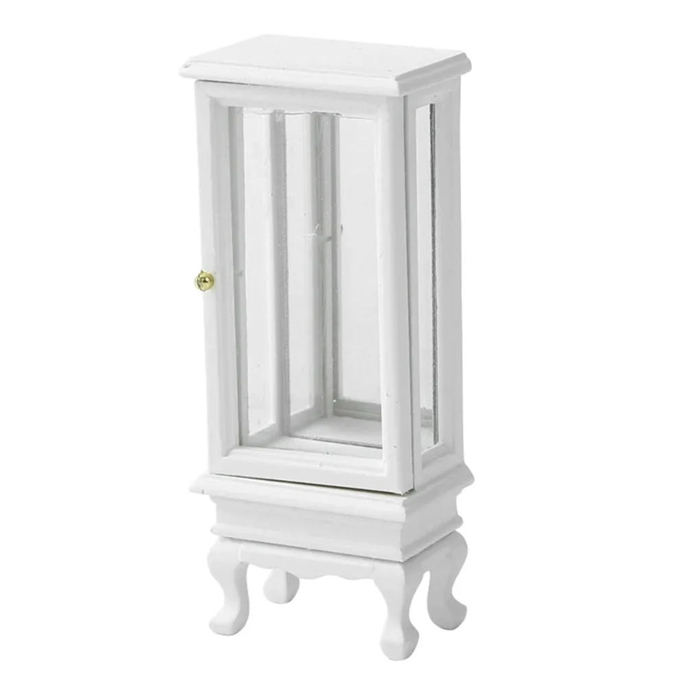 Pure White Miniature Cabinet for Dollhouse Furniture Simple Elegant Aesthetic Multiscene Use Living Room Bedroom Study Mini