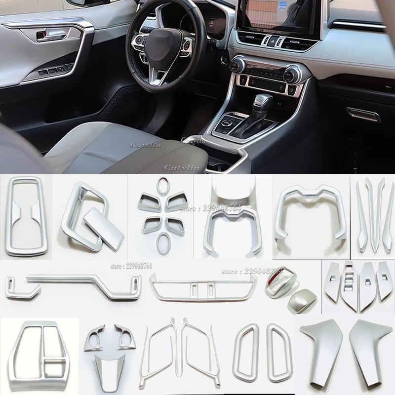 LHD RHD Für Toyota RAV4 RAV4 2019-2021 2022 2023 2024 ABS Matte Auto Getriebe Shift Panel rahmen Abdeckung Trim Fenster Taste Zubehör