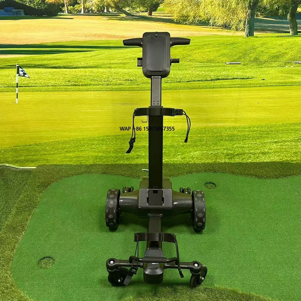 

Modern Design Multifunctional Manual Push & Auto Follow Golf Trolley 6 Wheels Lithium Golf Carts Electric